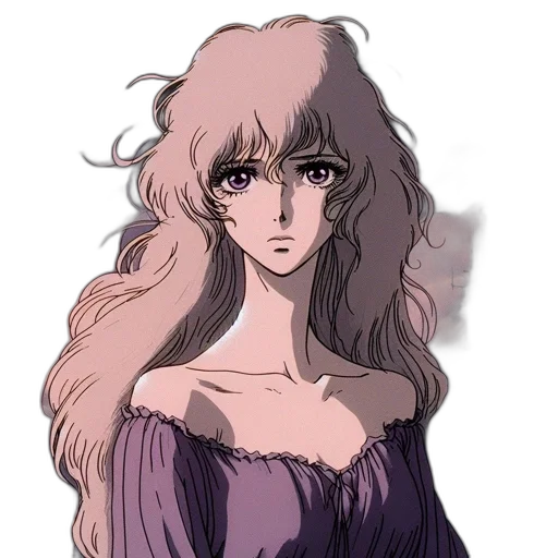 dress, hair, anime, watercolor transparent PNG cut-out