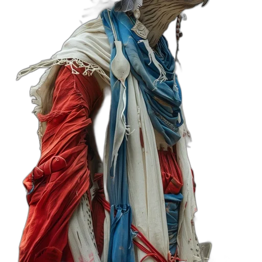 jacket, dress, mask, staff transparent PNG cut-out