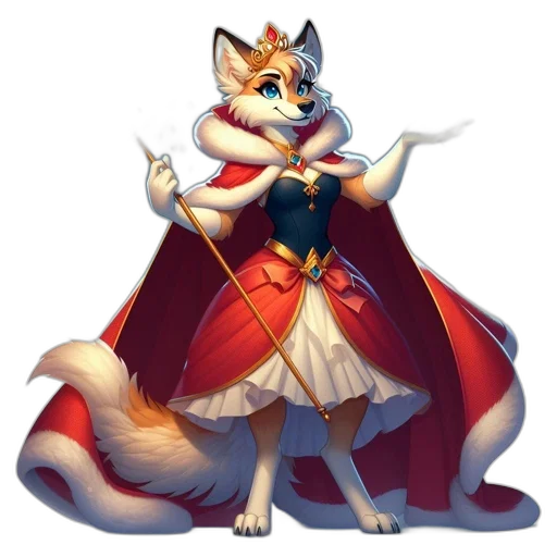 staff, dress, crown, animal transparent PNG cut-out