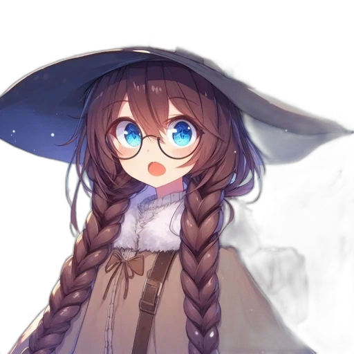 hat, staff, dress, creature transparent PNG cut-out