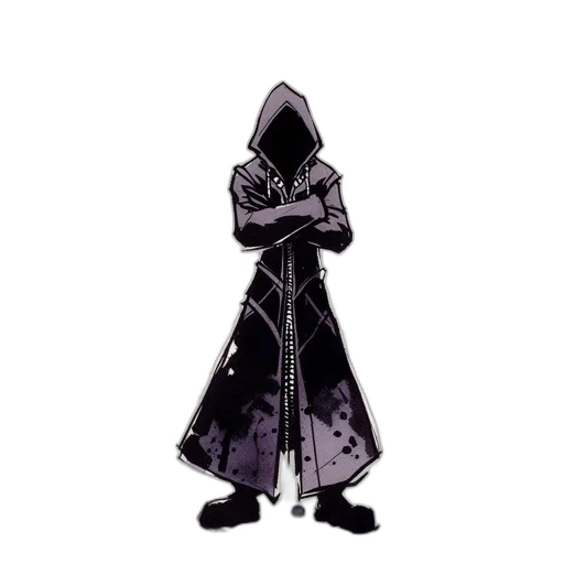 jacket, staff, mask, sword transparent PNG cut-out