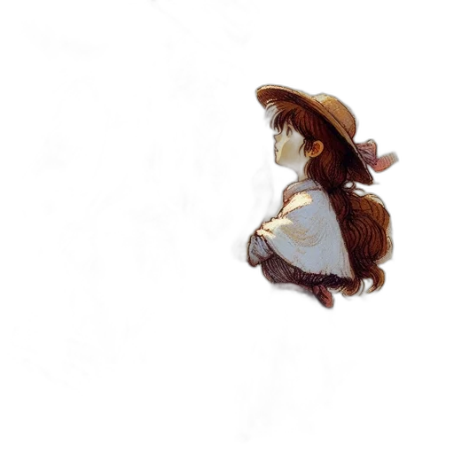 hat, hair, crown, staff transparent PNG cut-out