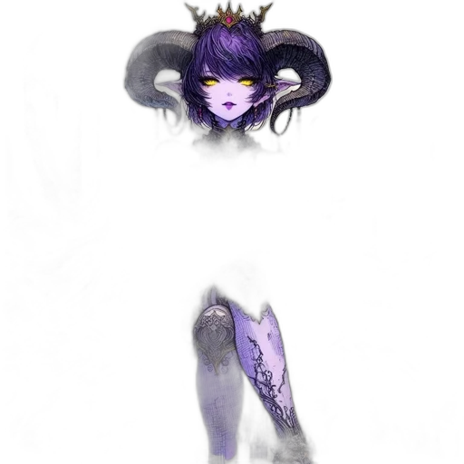 creature, staff, mask, hair transparent PNG cut-out