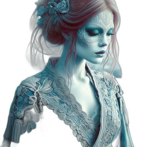dress, jewelry, face, crown transparent PNG cut-out