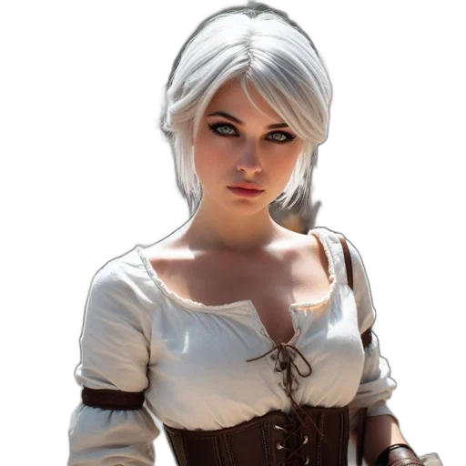dress, face, staff, fantasy art transparent PNG cut-out