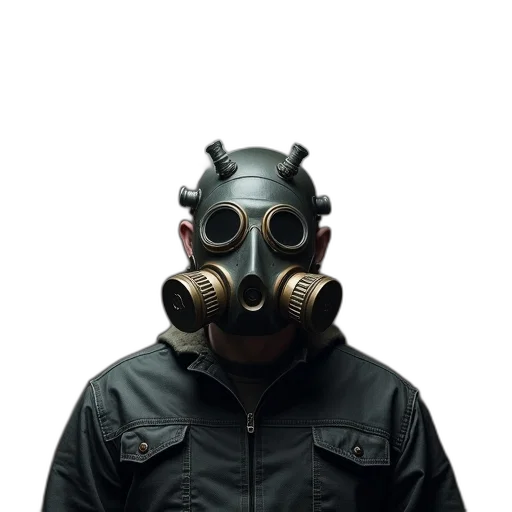 mask, jacket, face, creature transparent PNG cut-out