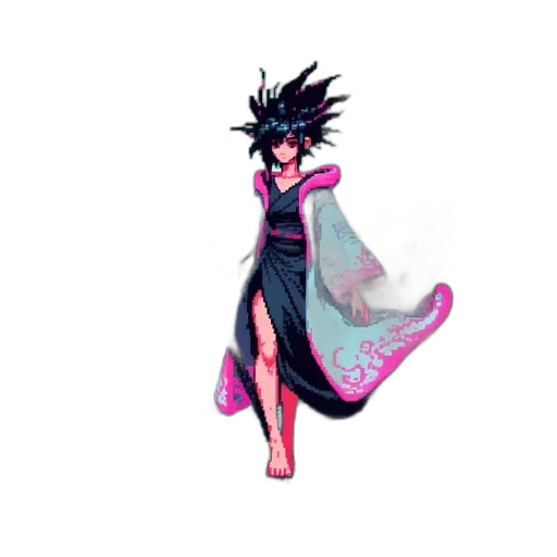 dress, staff, creature, shoes transparent PNG cut-out