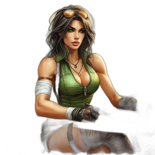 fantasy art, concept art, comic book art, photorealistic transparent PNG cut-out