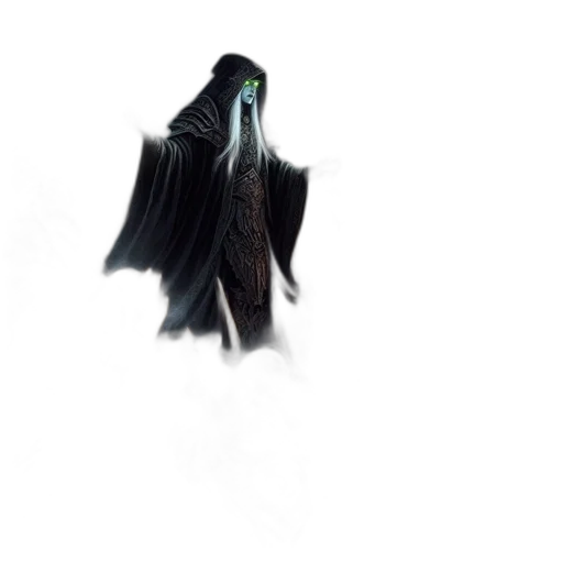 mask, creature, staff, hair transparent PNG cut-out