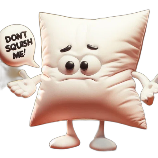 3d render, animated, pillow-shaped, figure transparent PNG cut-out