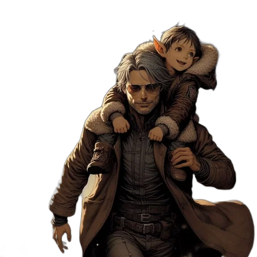 jacket, concept art, comic book art, fantasy art transparent PNG cut-out