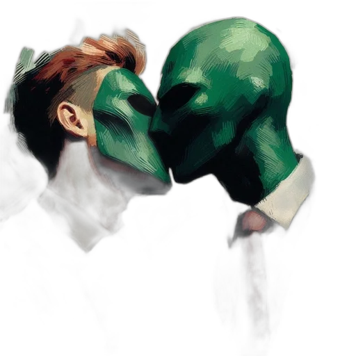 mask, face, creature, watercolor transparent PNG cut-out
