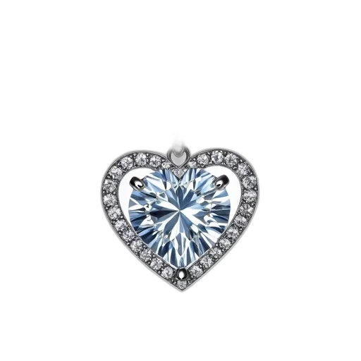 jewelry, crown, silver, heart-shaped transparent PNG cut-out