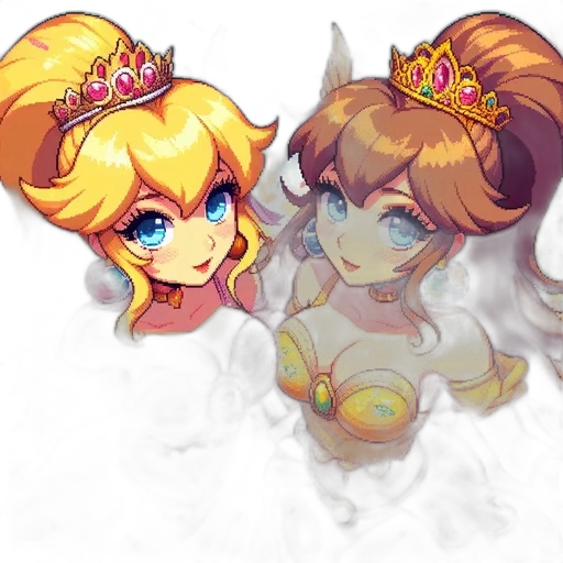 crown, mask, concept art, pixel art transparent PNG cut-out