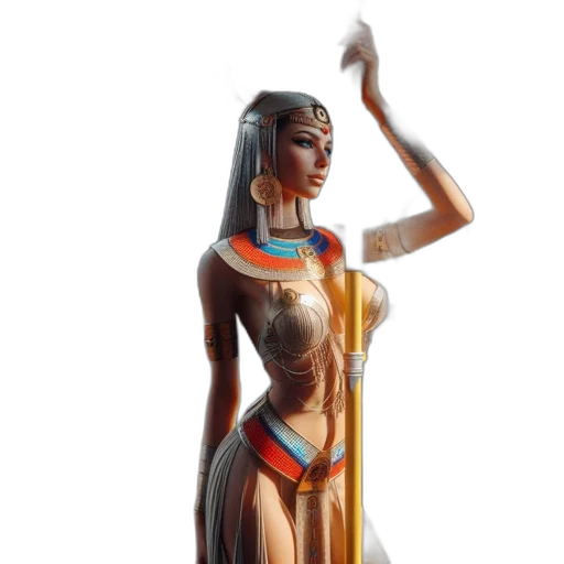 dress, jewelry, staff, concept art transparent PNG cut-out