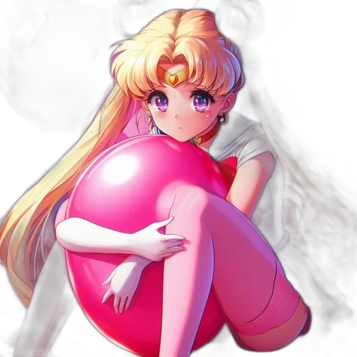 dress, weapon, vaporwave, anime transparent PNG cut-out