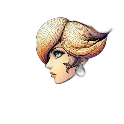 hair, face, crown, jewelry transparent PNG cut-out