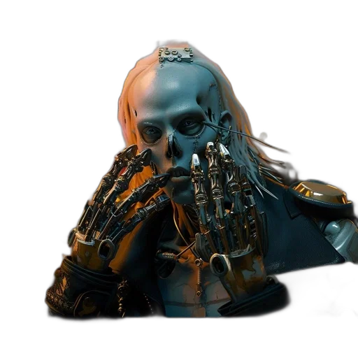 robot, mask, weapon, face transparent PNG cut-out