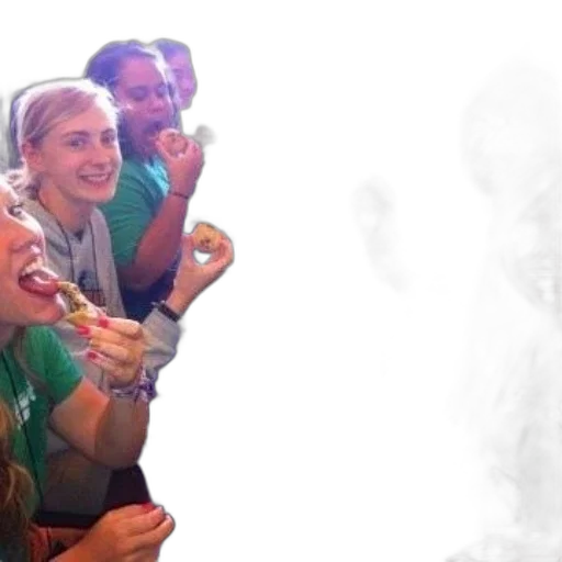 staff, fire, group, people transparent PNG cut-out