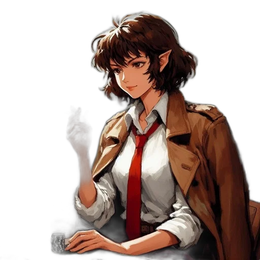 staff, jacket, face, anime transparent PNG cut-out