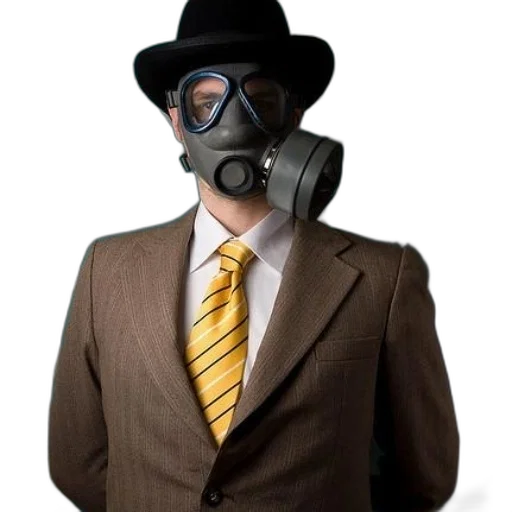 mask, jacket, robot, staff transparent PNG cut-out