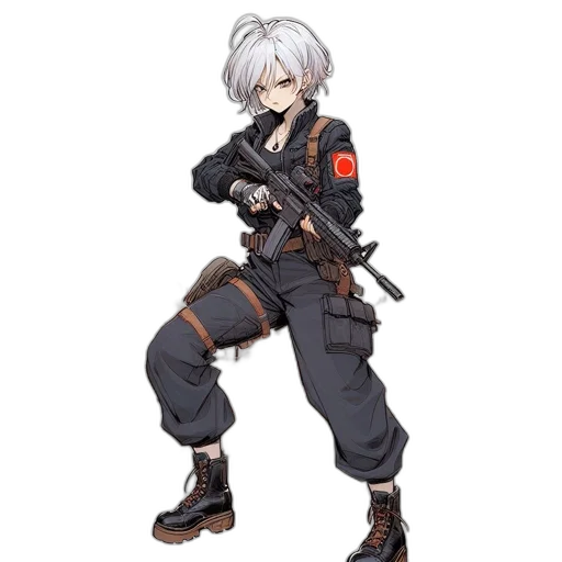 weapon, jacket, staff, concept art transparent PNG cut-out