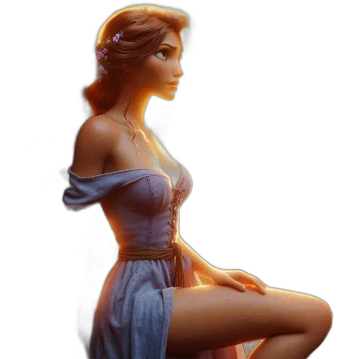 dress, jewelry, crown, concept art transparent PNG cut-out