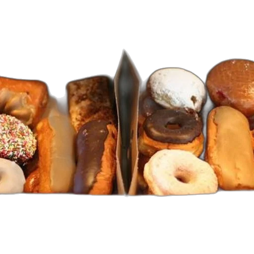 food, box, assorted, donuts transparent PNG cut-out