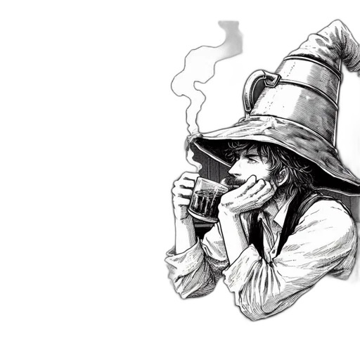 hat, mask, staff, face transparent PNG cut-out