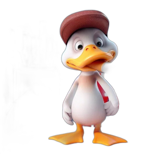 hat, animal, staff, 3d render transparent PNG cut-out