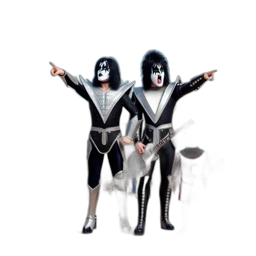 mask, concept art, two, musicians transparent PNG cut-out