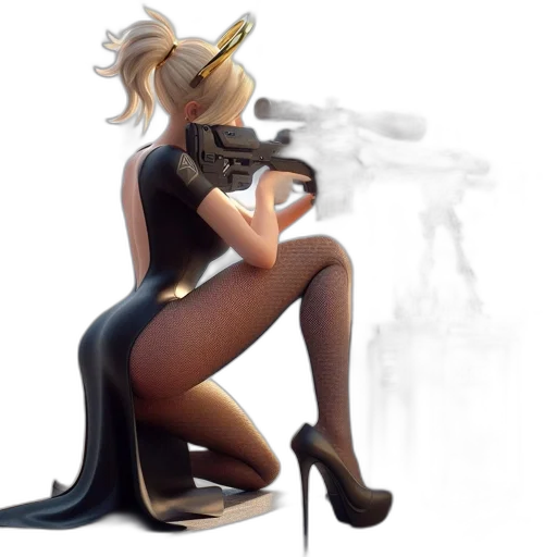 dress, staff, weapon, mask transparent PNG cut-out