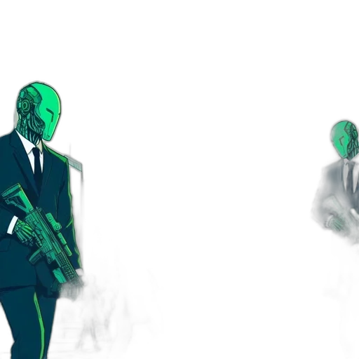 mask, robot, staff, weapon transparent PNG cut-out