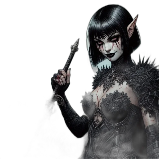 fantasy art, concept art, comic book art, photorealistic transparent PNG cut-out