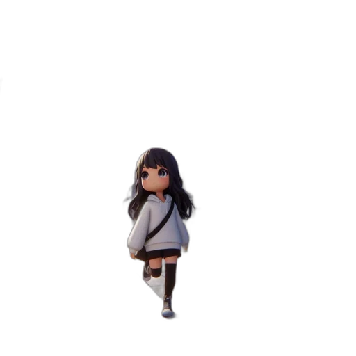 staff, jacket, dress, hair transparent PNG cut-out