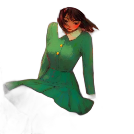 dress, jacket, creature, face transparent PNG cut-out