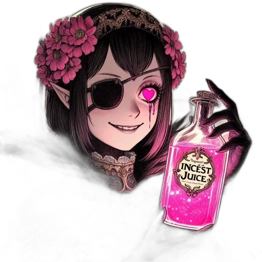 bottle, mask, creature, crown transparent PNG cut-out