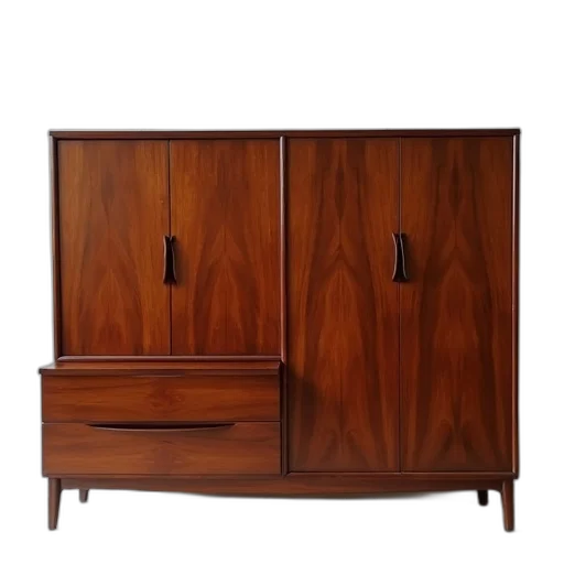 furniture, mahogany, dresser, four transparent PNG cut-out