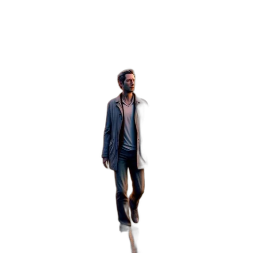 jacket, umbrella, robot, staff transparent PNG cut-out
