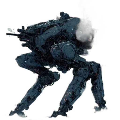 robot, weapon, creature, jacket transparent PNG cut-out