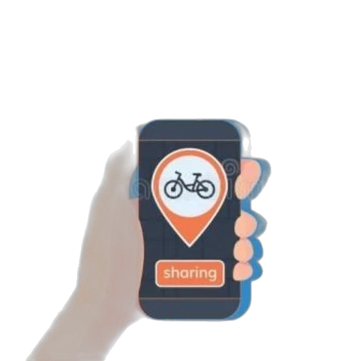 hand, holding, smartphone, bicycle transparent PNG cut-out