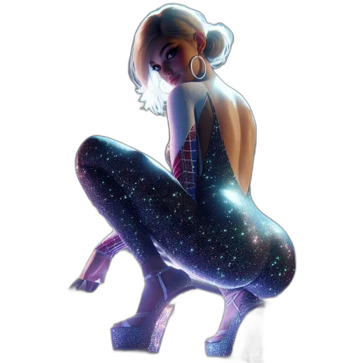 dress, robot, staff, concept art transparent PNG cut-out