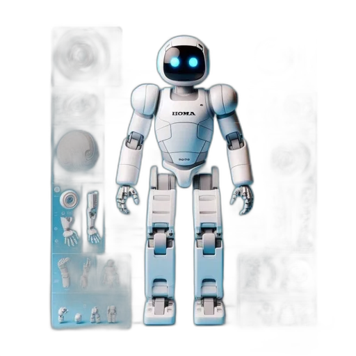 robot, 3d render, concept art, pixel art transparent PNG cut-out