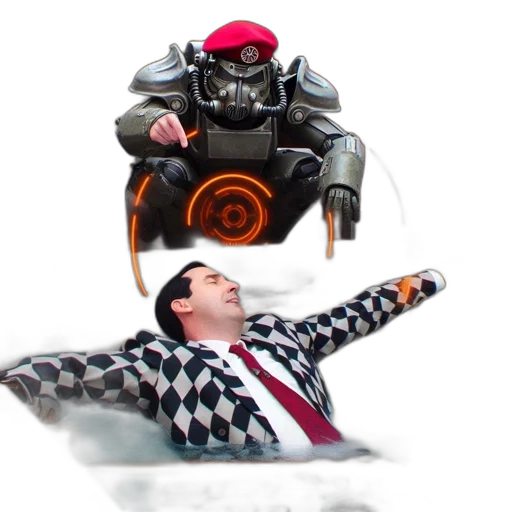 robot, jacket, weapon, furniture transparent PNG cut-out