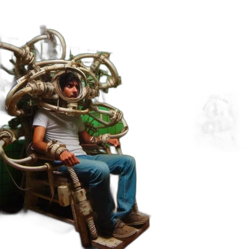 robot, concept art, fantasy art, 3d render transparent PNG cut-out