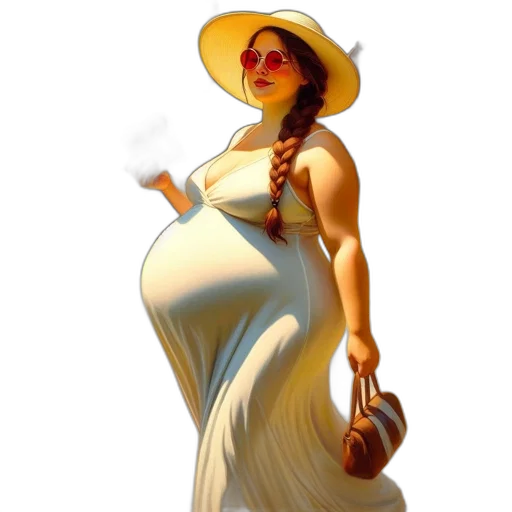 dress, hat, concept art, photorealistic transparent PNG cut-out