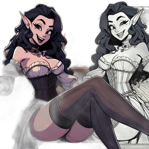 concept art, fantasy art, comic book art, cartoon transparent PNG cut-out
