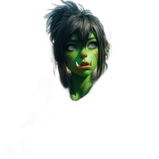 face, creature, mask, staff transparent PNG cut-out