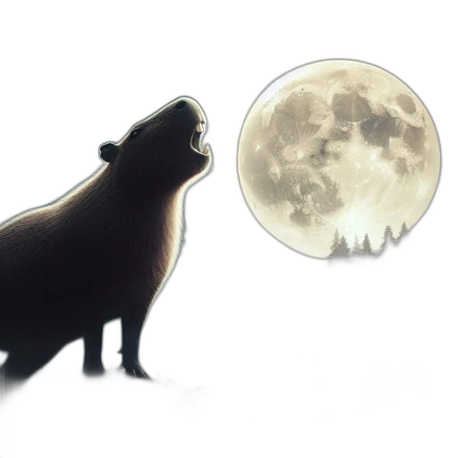 animal, concept art, capybara, stands transparent PNG cut-out