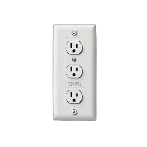 3d render, white, electrical, outlet transparent PNG cut-out